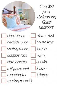 Guest bedroom checklist @Centsational Girl