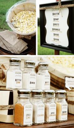 
                        
                            I like the popcorn bar idea. something for people to snack on
                        
                    