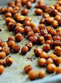 Spicy Roasted Chickpeas (Garbanzos)