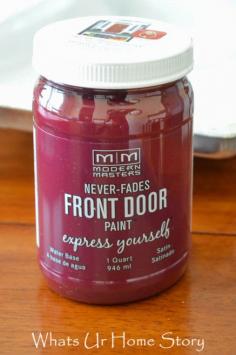 
                        
                            Modern Masters Front Door Paint Giveaway hosted by What's UR Home Story | Deadline: October 24, 2014
                        
                    