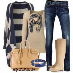 
                        
                            SPLENDID Striped Knit Navy Oversized knit cardigan; Giuseppe Zanotti Suede knee boots #outfit
                        
                    