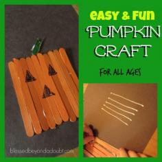 Have your children enjoy this easy kids pumpkin crafts!