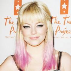 Emma Stone pink ends