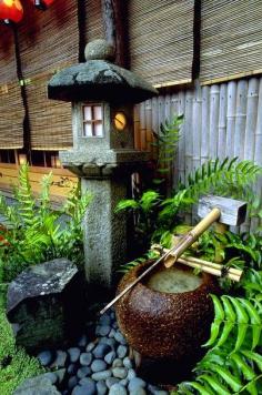 Tsukubai, water basin, ~ Yasaka Shrine, Kyoto, Japan