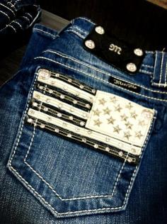 Miss Me jeans with studded American flags!!! I want these!!!