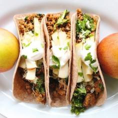 Chicken, Kale + Apple Tacos