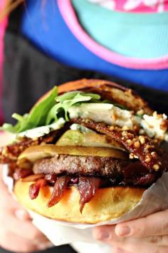 
                        
                            Grilled Pear Burger with Blue Cheese
                        
                    