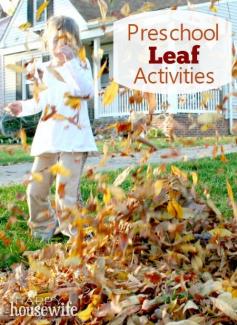
                        
                            These preschool leaf activities require only a few simple materials, most of which you probably have around the house already. | The Happy Housewife
                        
                    