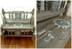 
                        
                            Painted and Glazed Bench with Ornamental Scrolls by Amie Freling | Modern Masters Cafe Blog
                        
                    