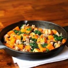 Butternut Squash, Kale and Sausage