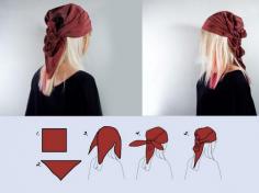 
                        
                            Fashion : Head scarf style 6 easy ways - PIRATE HAIR STYLE
                        
                    