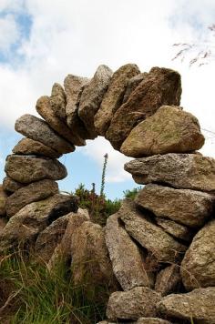 Stone cairn circle in Ireland