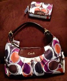 COACH F20063 ASHLEY Bag Purse  MATCHING WALLET F48136 love this!!!