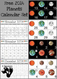 
                        
                            Free 2014 Planets Calendar Set:  Black or White Pattern Sets, Black or White Regular Set and Single Page Calendar -  3Dinosaurs.com
                        
                    