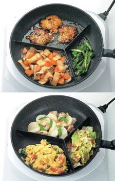 Sectioned fry pan... yes please!