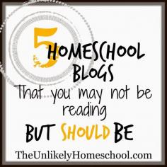 5 Homeschool Blogs You May Not Be Reading But SHOULD Be {The Unlikely Homeschool}