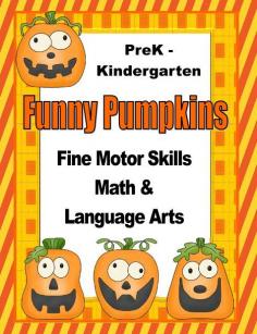 
                        
                            Early Learners Fall Themed Resources Downloads - Funny Pumpkins: Fine Motor Skills, Math and Language Arts!
                        
                    