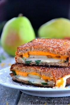 
                        
                            Grilled Cheese, Basil, and Pear Sandwiches #glutenfree
                        
                    