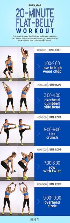 
                        
                            Flat-Belly Workout: Cardio and Crunchless Abs.
                        
                    