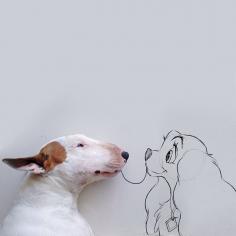 Cultura Inquieta - Ilustraciones con su bull terrier
