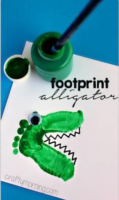 
                        
                            Alligator Footprint Crafts for Kids - Fun art project to make! #Crocodiles | CraftyMorning.com
                        
                    
