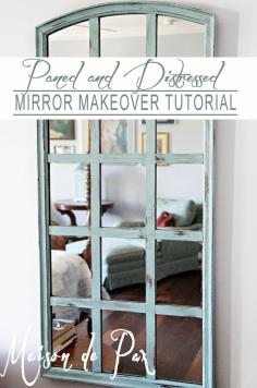 
                        
                            Step by step tutorial to turn a tired, outdated mirror into this gorgeous piece of art at maisondepax.com #diy #paint
                        
                    