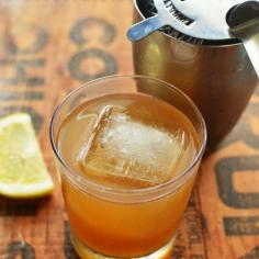 The Gold Rush Recipe Cocktails with honey, boiling water, bourbon whiskey, lemon