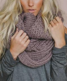 Warm infinity scarf. Perfect Christmas gift.