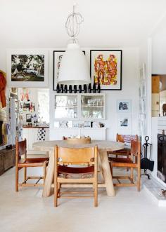 
                    
                        eclectic but clean dining room with fabulous art and character
                    
                