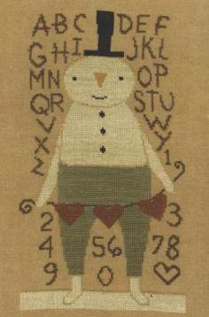 
                    
                        Stu Snowman is the title of this cross stitch pattern from Teresa Kogut that is stitched with Weeks Dye Works (Straw, Chestnut Brown and Kudzu), Valdani (812/Medium Black) and DMC threads.
                    
                