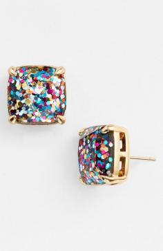 
                    
                        Party earrings! Obsessed with these glitter stud earrings | Kate Spade.
                    
                