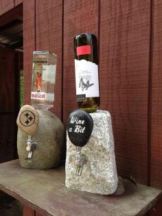 
                    
                        This is SO awesome! A stone bottle dispenser, with a customized nozzle! Would be a great way to present him with his favorite bottle of liquor or wine! Awesome Christmas gift for any guy.
                    
                