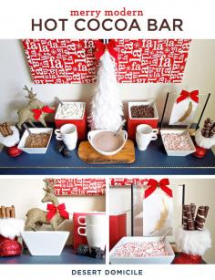 
                    
                        Hosting a party this #holiday season? Entertain your friends and family with a merry modern hot cocoa bar! #christmas #entertaining
                    
                