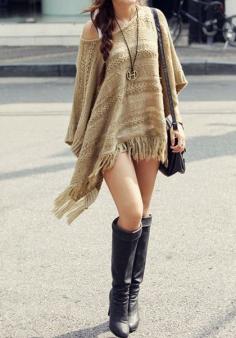 Fashion And Style: Boho's Crotchet, tan, fringe and necklace combination