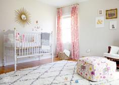 girl nursery with gold touches