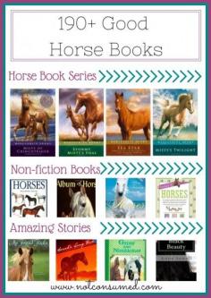 
                        
                            Good Horse Books---> 190+ books that your horse lover will kick up her heels for!
                        
                    