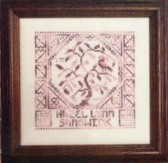 Quaker Birth Sampler is the title of this cross stitch pattern from Rosewood Manor Designs.