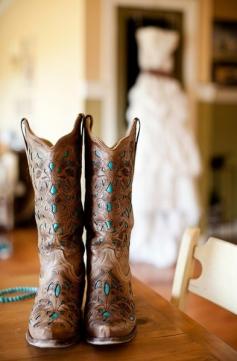 dress and cowgirl boots i want these boots soo bad!!!!! :)
