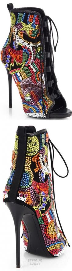 
                    
                        Giuseppe Zanotti Crystal-Covered Comic Open-Toe Ankle Boots
                    
                