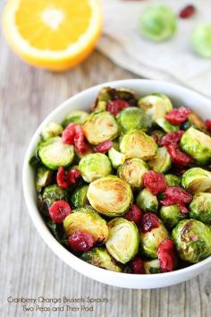 
                    
                        Cranberry Orange Roasted Brussels Sprouts Recipe on twopeasandtheirpo... The perfect holiday side dish!
                    
                