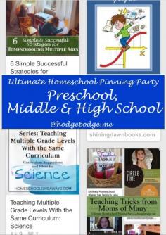 
                        
                            Preschool, Middle & High School at The Ultimate Homeschool Pinning Party
                        
                    