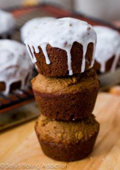 Gingerbread Muffins with Sweet Lemon Glaze