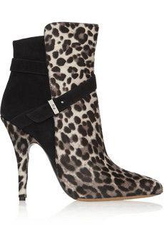 
                    
                        Tabitha Simmons Hunter leopard-print calf hair and suede ankle boots | cynthia reccord
                    
                