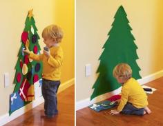 
                        
                            This would be so much fun with the little ones.....Felt Christmas Tree, they can decorate over and over and over
                        
                    