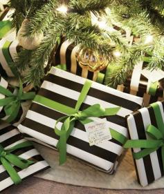 
                        
                            Black & White & Green Holiday glamour wrapping idea! Love this for the holidays! Ashley Carol Home & Garden: Holiday Open House Nov 9 2014
                        
                    