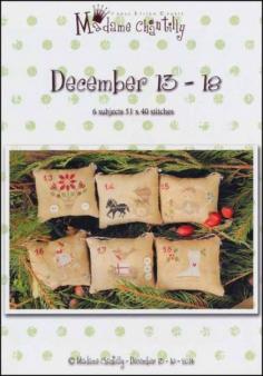 December 13-18 is chart three in the Advent Calendar Series from Madame Chantilly that features six holiday designs that can be used for an Advent Calendar, Christmas cards or onaments.