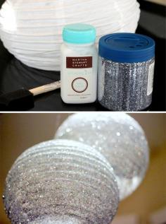 How to make fabulous DIY glitter lanterns / Chickabug