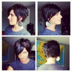 
                    
                        Short haircut back side front view 2014
                    
                
