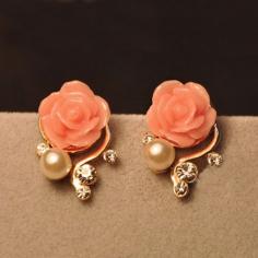 Fashion Rhinestone Bohemia Rose Earrings for only $11.90 ,cheap Earrings Studs - Jewelry&Accessories online shopping,Fashion Rhinestone Bohemia Rose Earrings make you more elegant and sweet