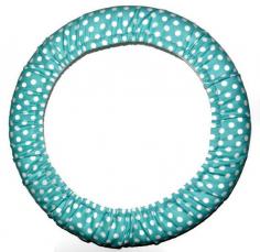 Turquoise White Dot Steering Wheel Cover Cute by EmbellishMePattyV
